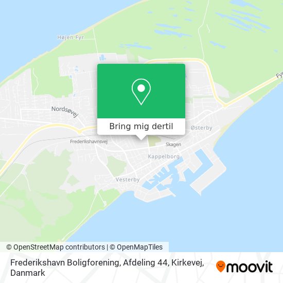 Frederikshavn Boligforening, Afdeling 44, Kirkevej kort