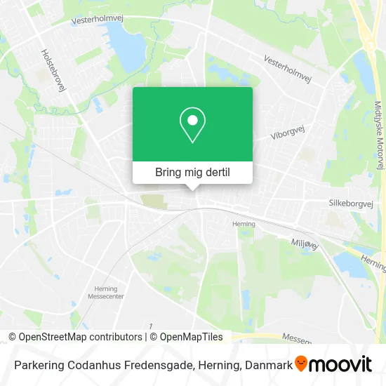 Parkering Codanhus Fredensgade, Herning kort