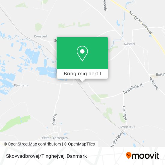 Skovvadbrovej/Tinghøjvej kort