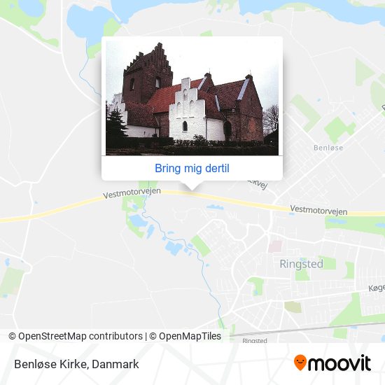 Benløse Kirke kort