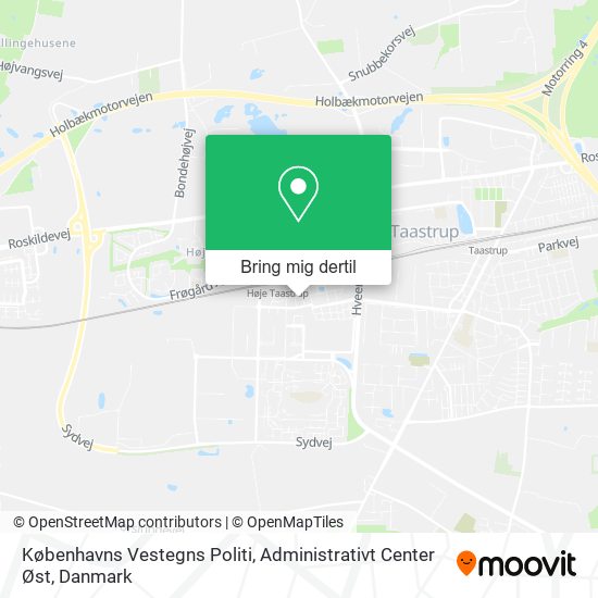 Københavns Vestegns Politi, Administrativt Center Øst kort