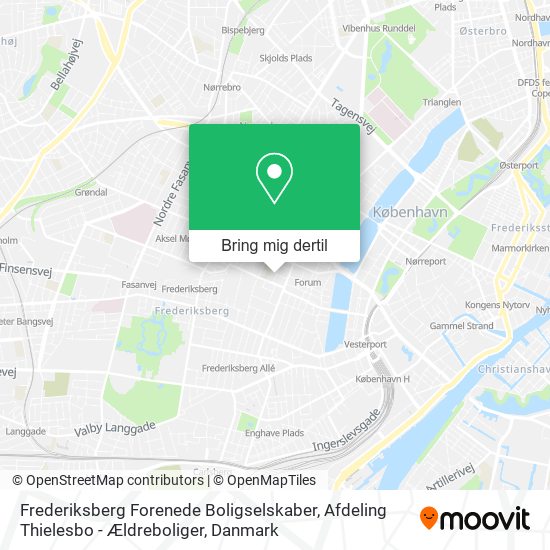 Frederiksberg Forenede Boligselskaber, Afdeling Thielesbo - Ældreboliger kort