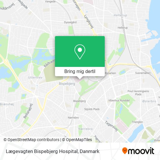 Lægevagten Bispebjerg Hospital kort