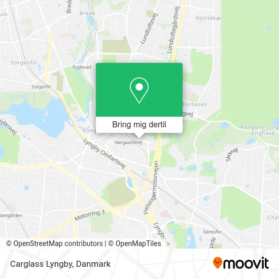 Carglass Lyngby kort