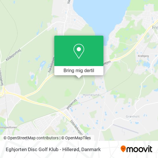 Eghjorten Disc Golf Klub - Hillerød kort