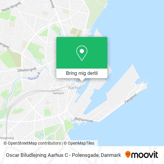 Oscar Biludlejning Aarhus C - Polensgade kort