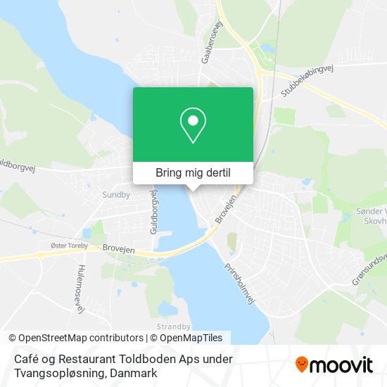 Café og Restaurant Toldboden Aps under Tvangsopløsning kort