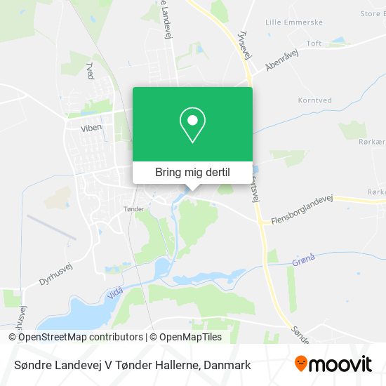 Søndre Landevej V Tønder Hallerne kort