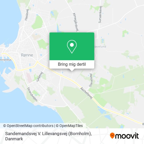 Sandemandsvej V. Lillevangsvej (Bornholm) kort