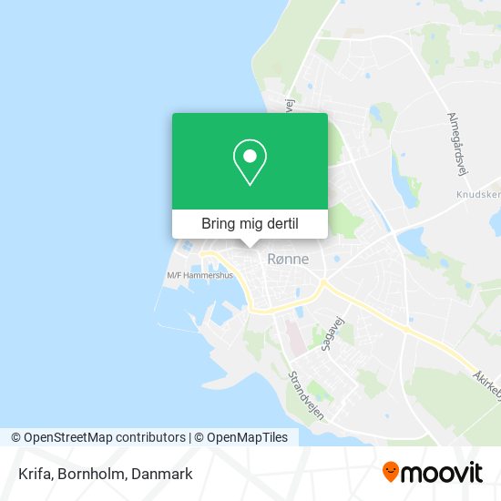 Krifa, Bornholm kort