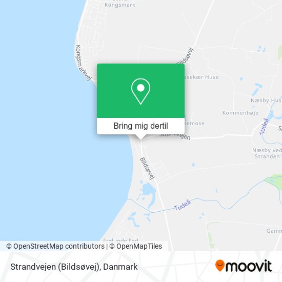 Strandvejen (Bildsøvej) kort