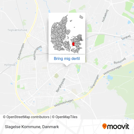 Slagelse Kommune kort