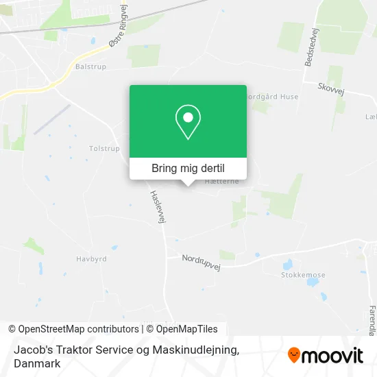 Jacob's Traktor Service og Maskinudlejning kort
