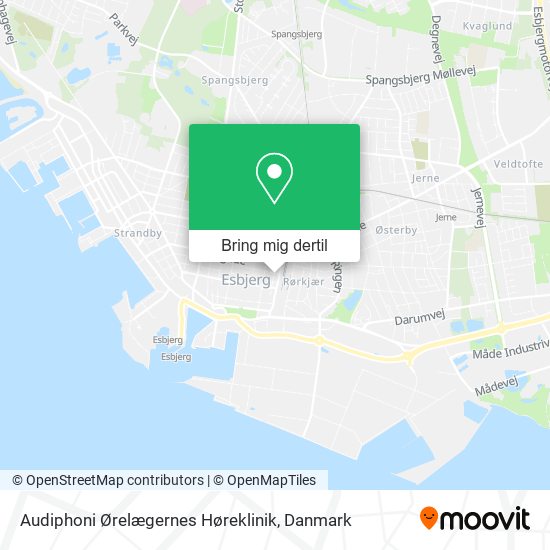 Audiphoni Ørelægernes Høreklinik kort