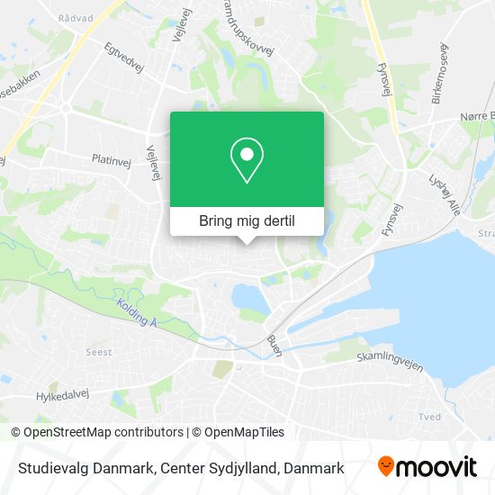 Studievalg Danmark, Center Sydjylland kort