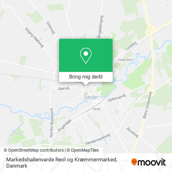 Markedshallenvarde Reol og Kræmmermarked kort