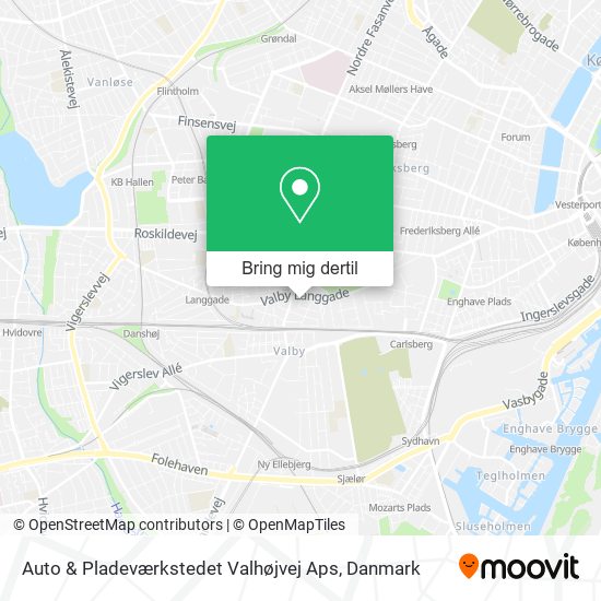 Auto & Pladeværkstedet Valhøjvej Aps kort