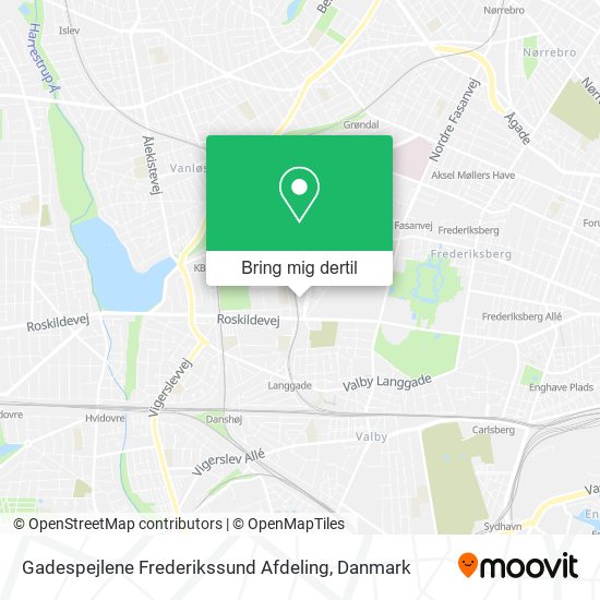 Gadespejlene Frederikssund Afdeling kort