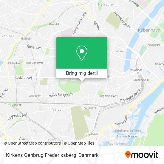 Kirkens Genbrug Frederiksberg kort