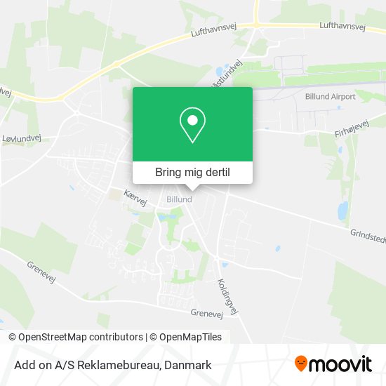 Add on A/S Reklamebureau kort