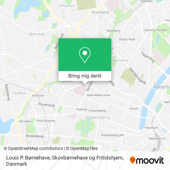 Louis P. Børnehave, Skovbørnehave og Fritidshjem kort