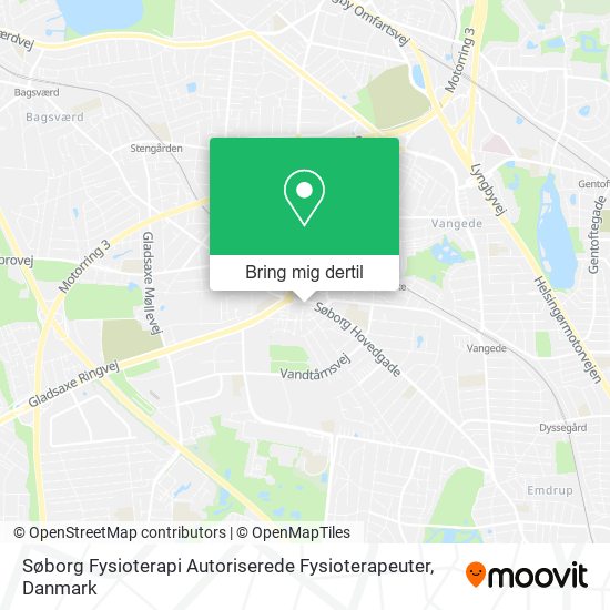 Søborg Fysioterapi Autoriserede Fysioterapeuter kort