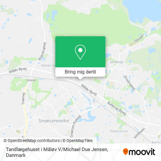 Tandlægehuset i Måløv V / Michael Due Jensen kort