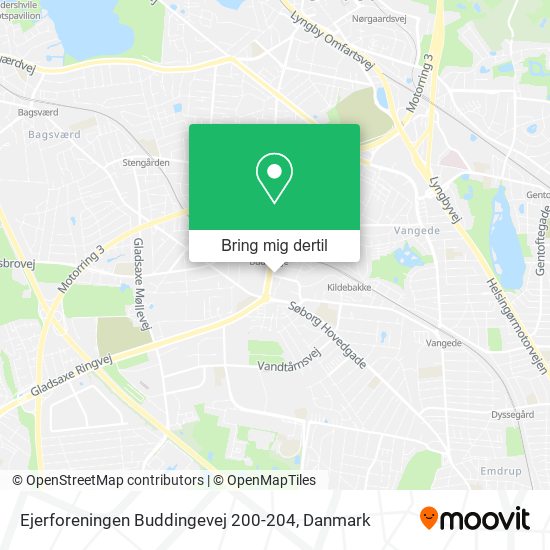 Ejerforeningen Buddingevej 200-204 kort