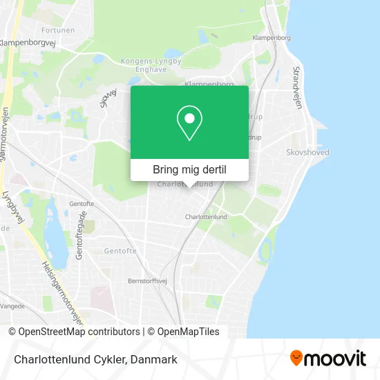 Charlottenlund Cykler kort