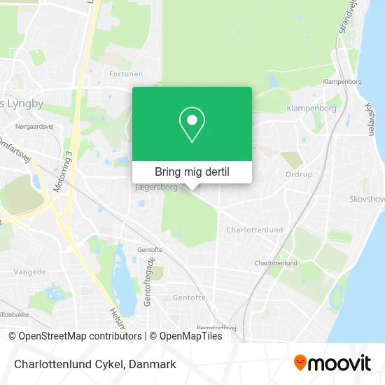 Charlottenlund Cykel kort