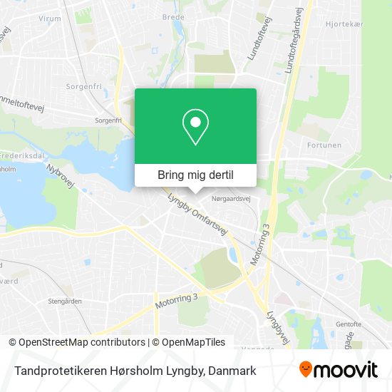 Sympatisere bøn Slået lastbil Vej til Tandprotetikeren Hørsholm Lyngby i Lyngby-Taarbæk med Bus, Jernbane  eller Metro?