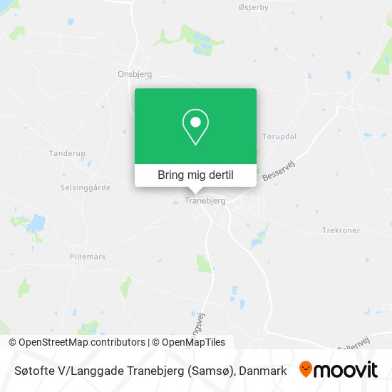 Søtofte V / Langgade Tranebjerg (Samsø) kort
