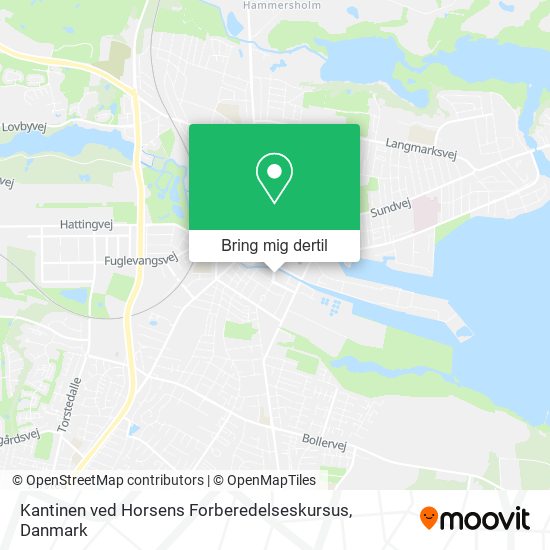 Kantinen ved Horsens Forberedelseskursus kort