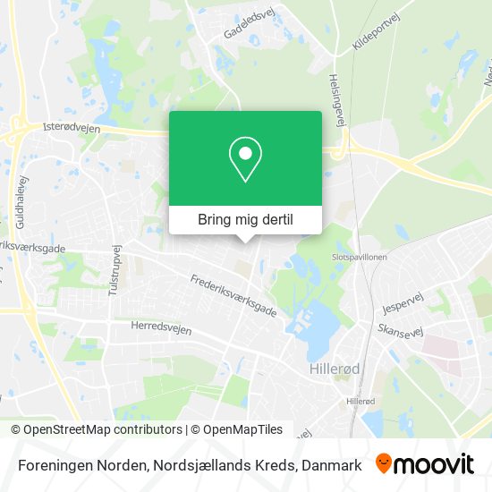 Foreningen Norden, Nordsjællands Kreds kort