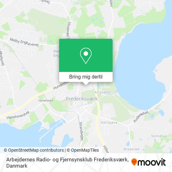 Arbejdernes Radio- og Fjernsynsklub Frederiksværk kort