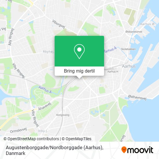 Augustenborggade / Nordborggade (Aarhus) kort