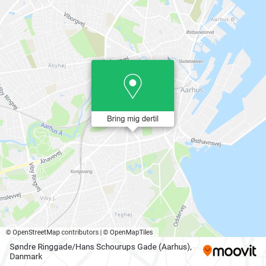 Søndre Ringgade / Hans Schourups Gade (Aarhus) kort