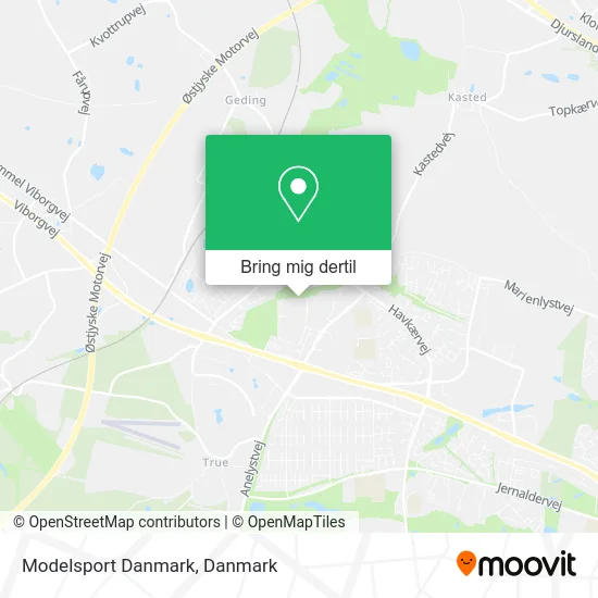 Modelsport Danmark kort