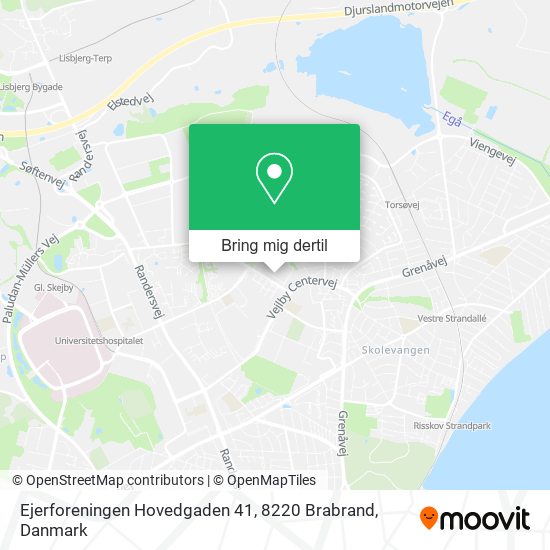 Ejerforeningen Hovedgaden 41, 8220 Brabrand kort