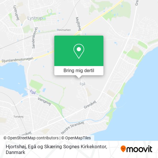 Hjortshøj, Egå og Skæring Sognes Kirkekontor kort