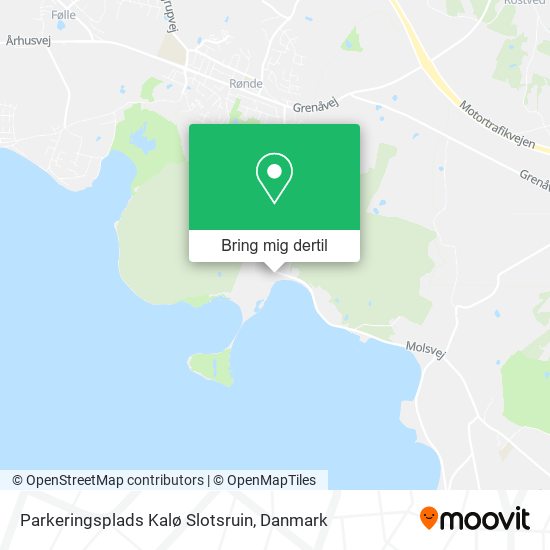 Parkeringsplads Kalø Slotsruin kort