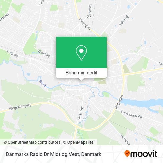 Danmarks Radio Dr Midt og Vest kort