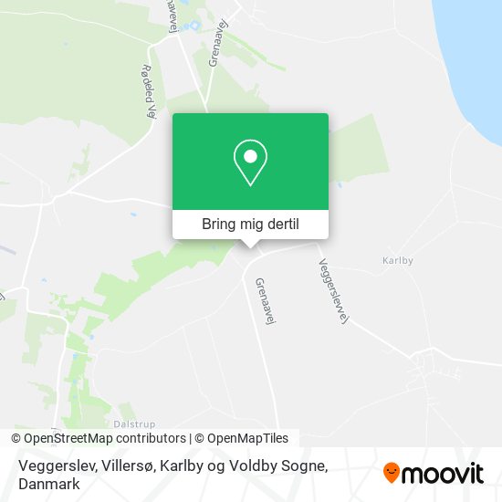 Veggerslev, Villersø, Karlby og Voldby Sogne kort