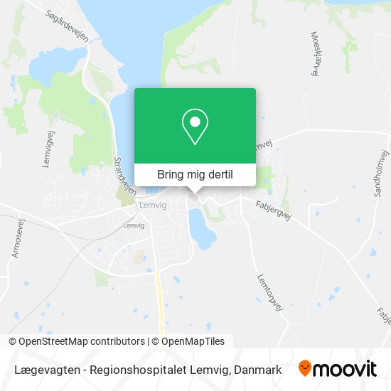 Lægevagten - Regionshospitalet Lemvig kort