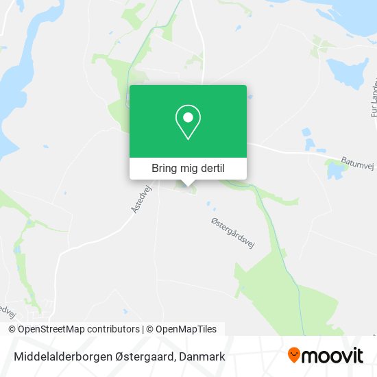 Middelalderborgen Østergaard kort