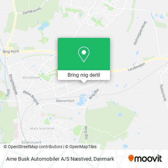 Arne Busk Automobiler A / S Næstved kort