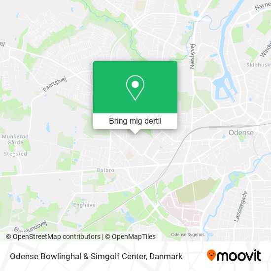 Odense Bowlinghal & Simgolf Center kort