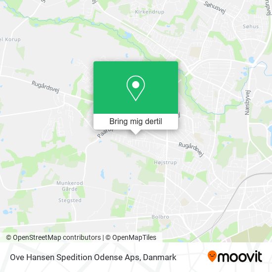 Ove Hansen Spedition Odense Aps kort