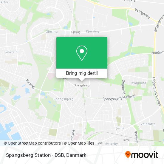 Spangsberg Station - DSB kort