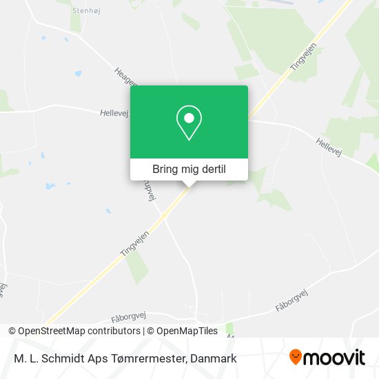 M. L. Schmidt Aps Tømrermester kort